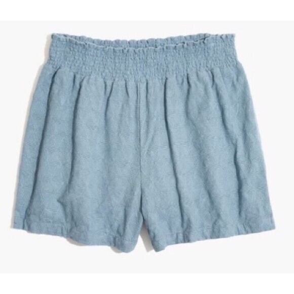 Madewell Kingston Embroidered Cover Up Shorts Blue Size S - Picture 2 of 2